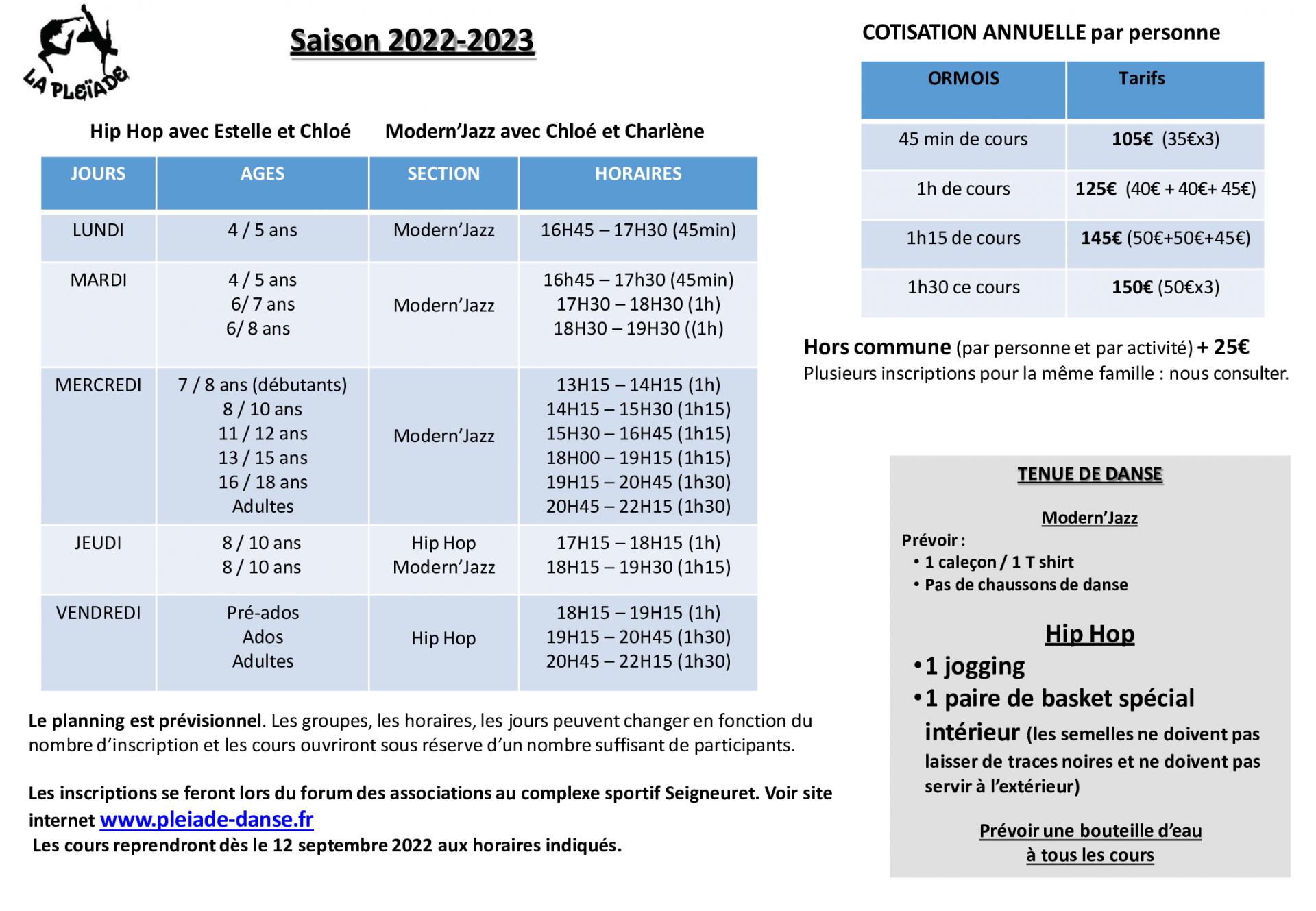 Saison 2022 2023 modern jazz 2